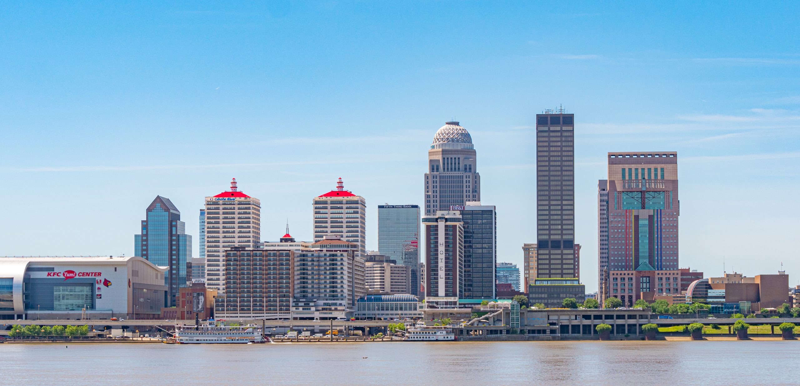 Downtown Louisville skyline from across the Ohio River